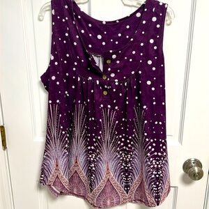 Size XXL women’s purple tunic tank top
